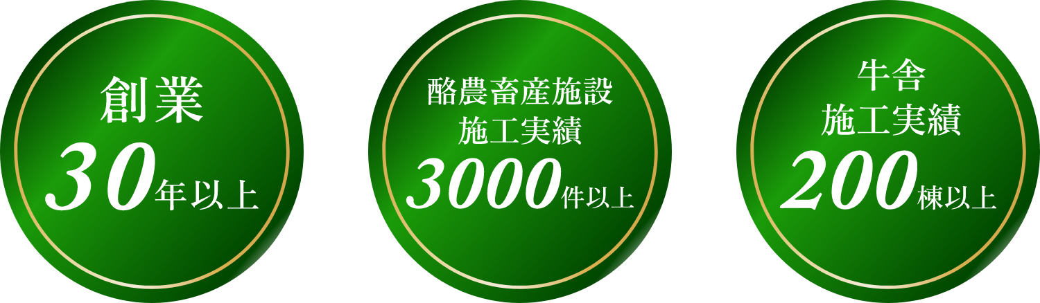創業30年以上・酪農畜産施設実績3000件以上・牛舎施工実績200棟以上